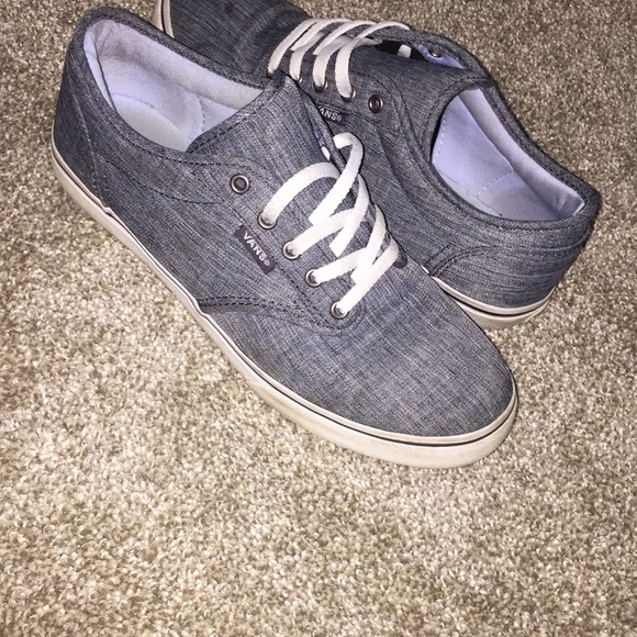 gray denim vans